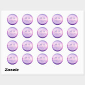 ** Serene Lavender Gratitude Circle Ronde Sticker (Vel)