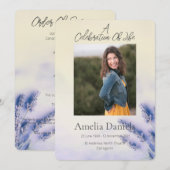 Serene Lavender Viering van het Leven Fotokaart Kaart (Voorkant / Achterkant)