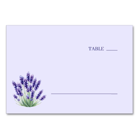 Serene Lavender Watercolor Illustration Kaart (Voorkant)