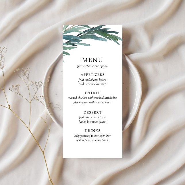Serene Leaves Wedding Menu (Creator heeft geüpload)