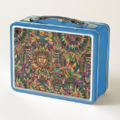 Serene lichtblauwe "levendige historische embleem" (Achterkant)