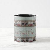 Serene Lotus Eye Floral Knit Combo Coffee Mug (Centre)