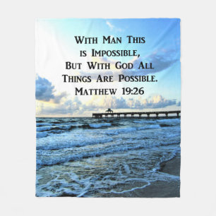 SERENE MATTHEW 19:26 FOTO ONTWERP FLEECE DEKEN