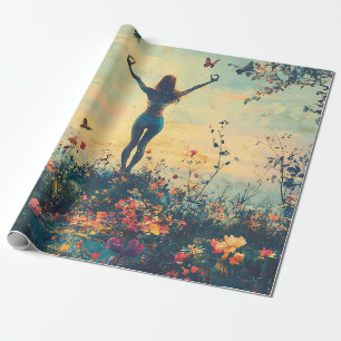 Serene meditatie bij zonsopgang (1) cadeaupapier
