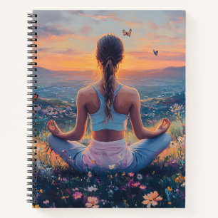 Serene meditatie bij zonsopgang (4) notitieboek