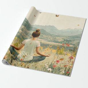 Serene meditatie bij zonsopgang (6) cadeaupapier