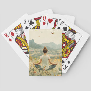 Serene meditatie bij zonsopgang (6) pokerkaarten