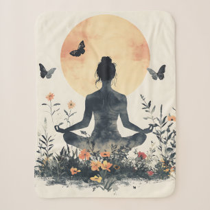 Serene meditatie bij zonsopgang (8) sherpa deken