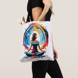 Serene Meditatie Energie Stroom Kunst Draagtas