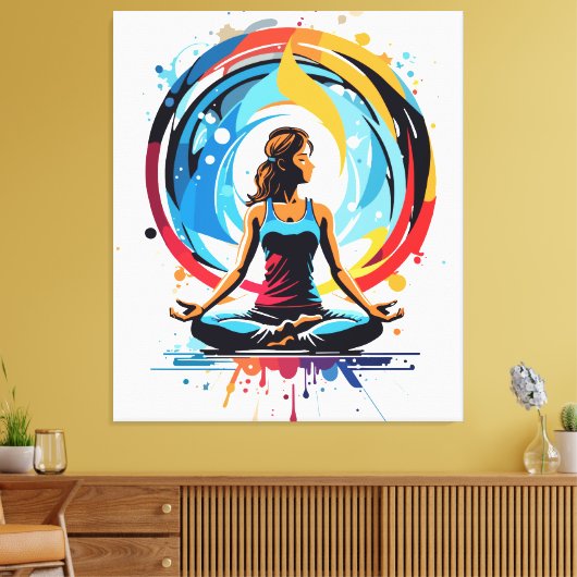 Serene Meditatie Energy Flow Art Canvas Afdruk (Insitu (Woonkamer))