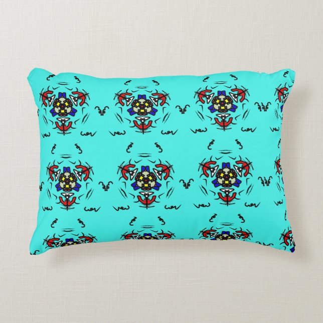 "Serene Mint Mandala" Accent Kussen (Voorkant)
