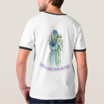 Serene Moeder & Kind Waterverf Omhelzing T-Shirt