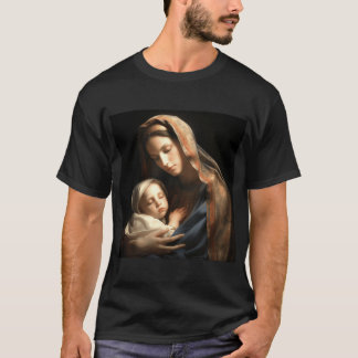 Serene Moeder met Kind in Warme Zachte Gloed gi T-shirt