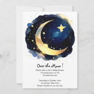 Serene Moon en Stars Delight Boy Baby shower Kaart