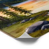 Serene Mountain and Trees poster (Hoek)