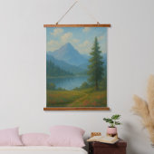 Serene Mountain Lake Landscape Wall Art Hangend Wandkleed (Slaapkamer)