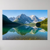 Serene Mountain Lake Reflection Poster (Voorkant)