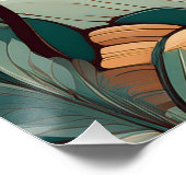 Serene Mountain River - rustige Natuur kunst Perfect Poster (Hoek)