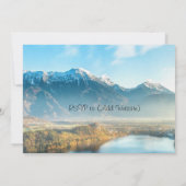 Serene Mountain Scene bruiloft uitnodiging (Achterkant)