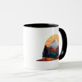 Serene Mountain Scene Combo Mug 11 oz (Devant droit)