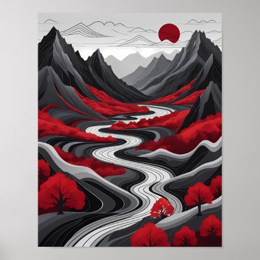 Serene Mountain Serenity Poster (Voorkant)