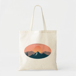 Serene Mountain Sunset Tote Bag