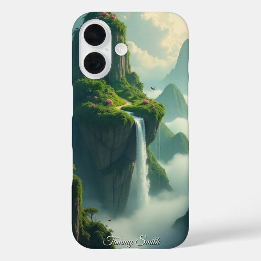 Serene Mountain Waterfall Scenery Case-Mate iPhone Case (Achterkant)