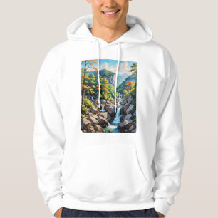 Serene Mountain Waterval Landschap Hoodie