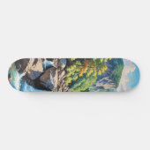 Serene Mountain Waterval Landschap Skateboard (Horizontaal)