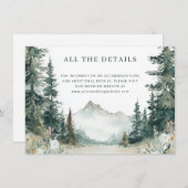 Serene Mountain Wedding Informatiekaartje (Voorkant / Achterkant)