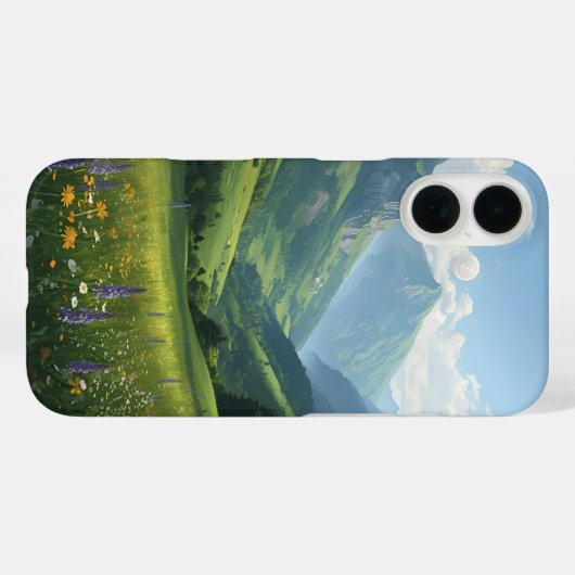 Serene Nature Art Coque - Paysage pittoresque (Verso (horizontal))