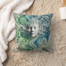 Serene Natuur Flow - Dromerig Abstract Ontwerp Kussen