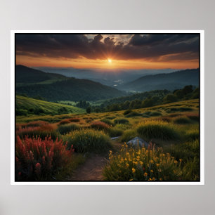 Serene Natuur Landscape Scene Poster