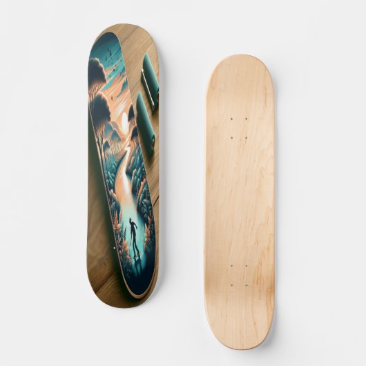 Serene natuurlijke landschap skateboard (Voorkant)