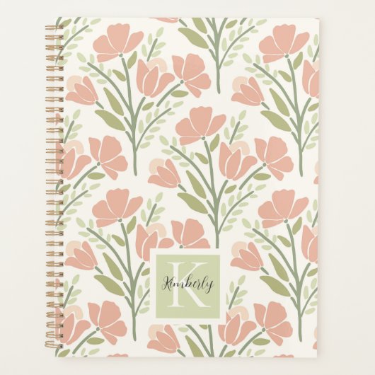 Serene Neutral Florals Monogramme (Devant)