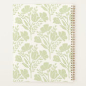 Serene Neutrale Bloemen Monogrammen Planner (Achterkant)