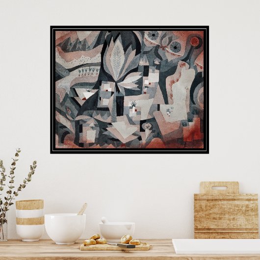 Serene Oasis: Dry Cooler Garden van Paul Klee Poster (Keuken)