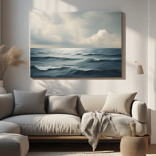 Serene Oceaan Golven Zeegezicht Natuur Poster
