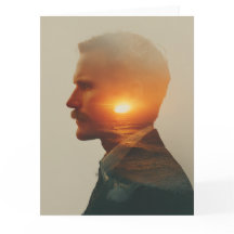 Serene Oceaan Licht: Sympathiekaart in waterverf