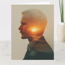 Serene Oceaan Licht: Sympathiekaart in waterverf Kaart