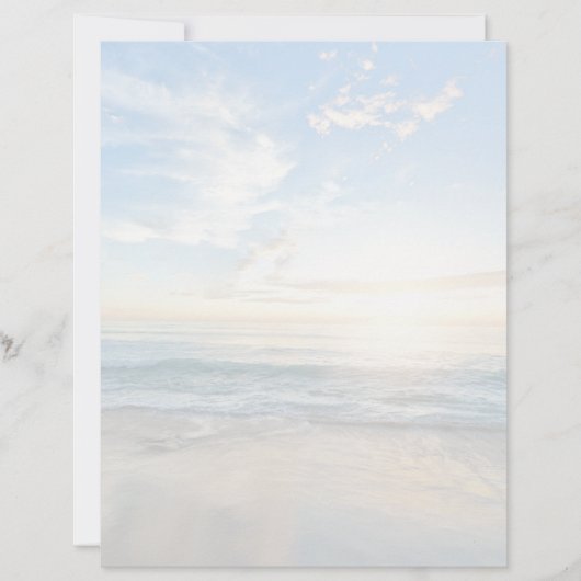 Serene Ocean / Beach Scene Stationery (Voorkant)