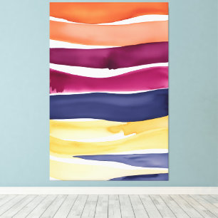 Serene Ocean Symphony: Abstract geïnspireerd door Canvas Afdruk