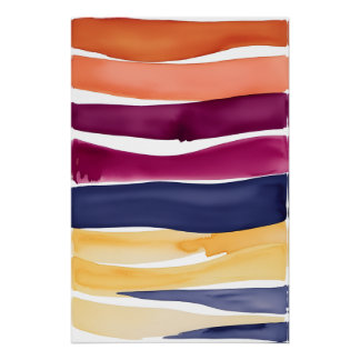 Serene Ocean Symphony: Abstract geïnspireerd door  Perfect Poster