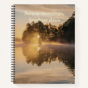 Serene Ochtenden Betere Dagen Mistmeer Notitieboek