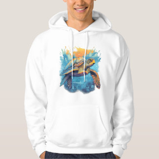 Serene Onderwater Schildpad Hoodie