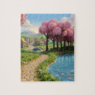 Serene ontsnapping: prachtig natuur landschap legpuzzel