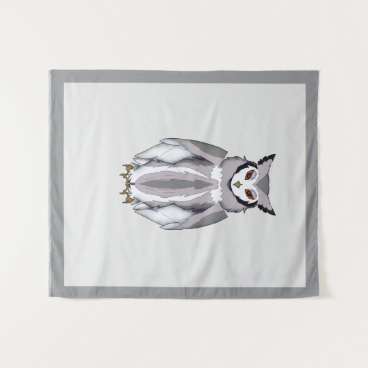 Serene Owl Wall Medium (50" x 60") Tapestry Wandkleed (Voorkant (horizontaal))