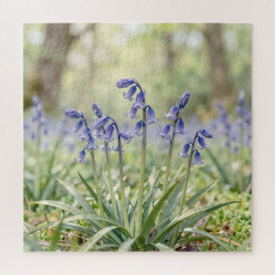 Serene Paarse Blauwe Klokjes Bos Bloei Legpuzzel