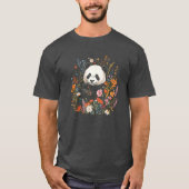 Serene Panda te midden van een bloemenwonderland T-shirt (Voorkant)
