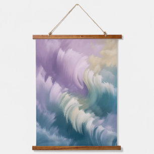 Serene Pastel Abstracte Golf Droombare Kunst Hangend Wandkleed